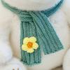 Cute Simulated Sitting Posture Polar Bear Plush Toy Doll Cartoon Scarf Bear Doll Children's Gift