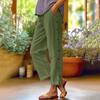Casual Solid Ankle-Length Pants For Women Fashion High Waist Button Straight Pants Lady Holiday Womens Clothing Spring Summer