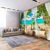 Nowoczesny Mural 3D Balkon Widok na Morze Tapeta Salon Sypialnia TV Sofa Fresk 3D Dekoracja Domu