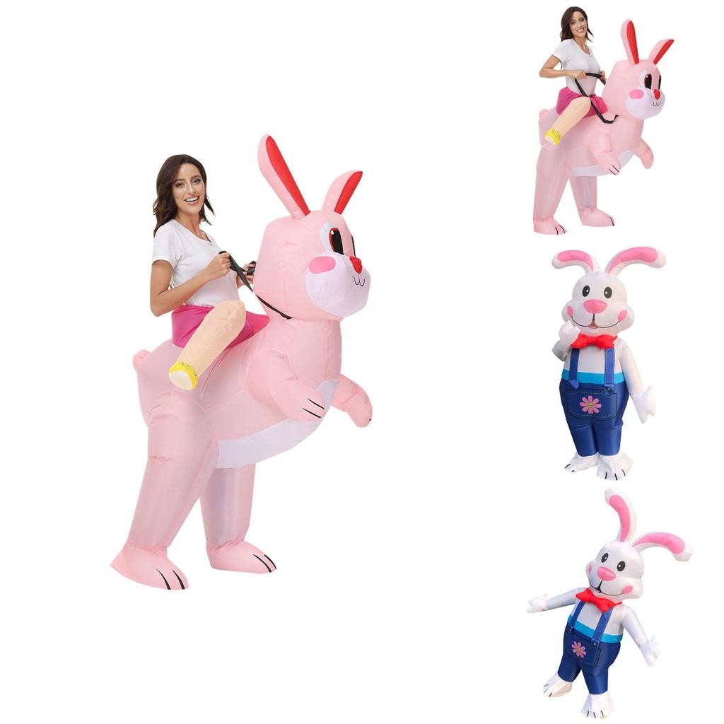 Easter Inflatable Rabbit Costume For Creative Halloween Stage Performance And Funny Cosplay Adult Size