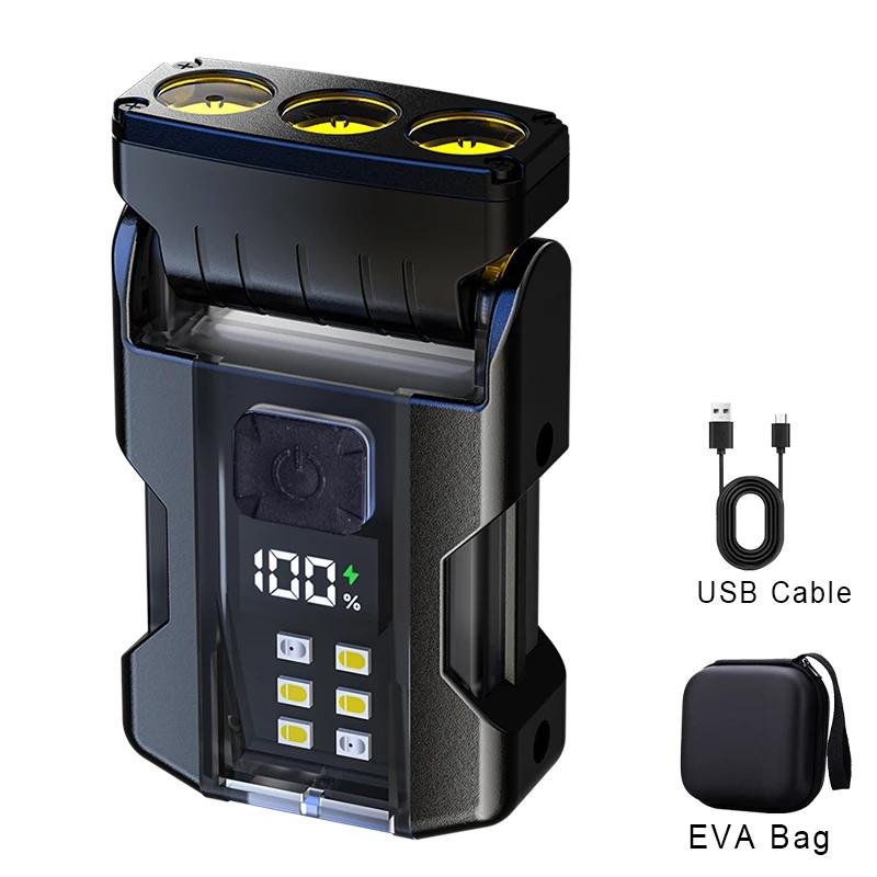 XIWANGFIRE Portable Mini Keychain Flashlight Led Bright EDC Torch Magnetic Clip Lamp Flash Light Outdoor Camping Fishing Tools