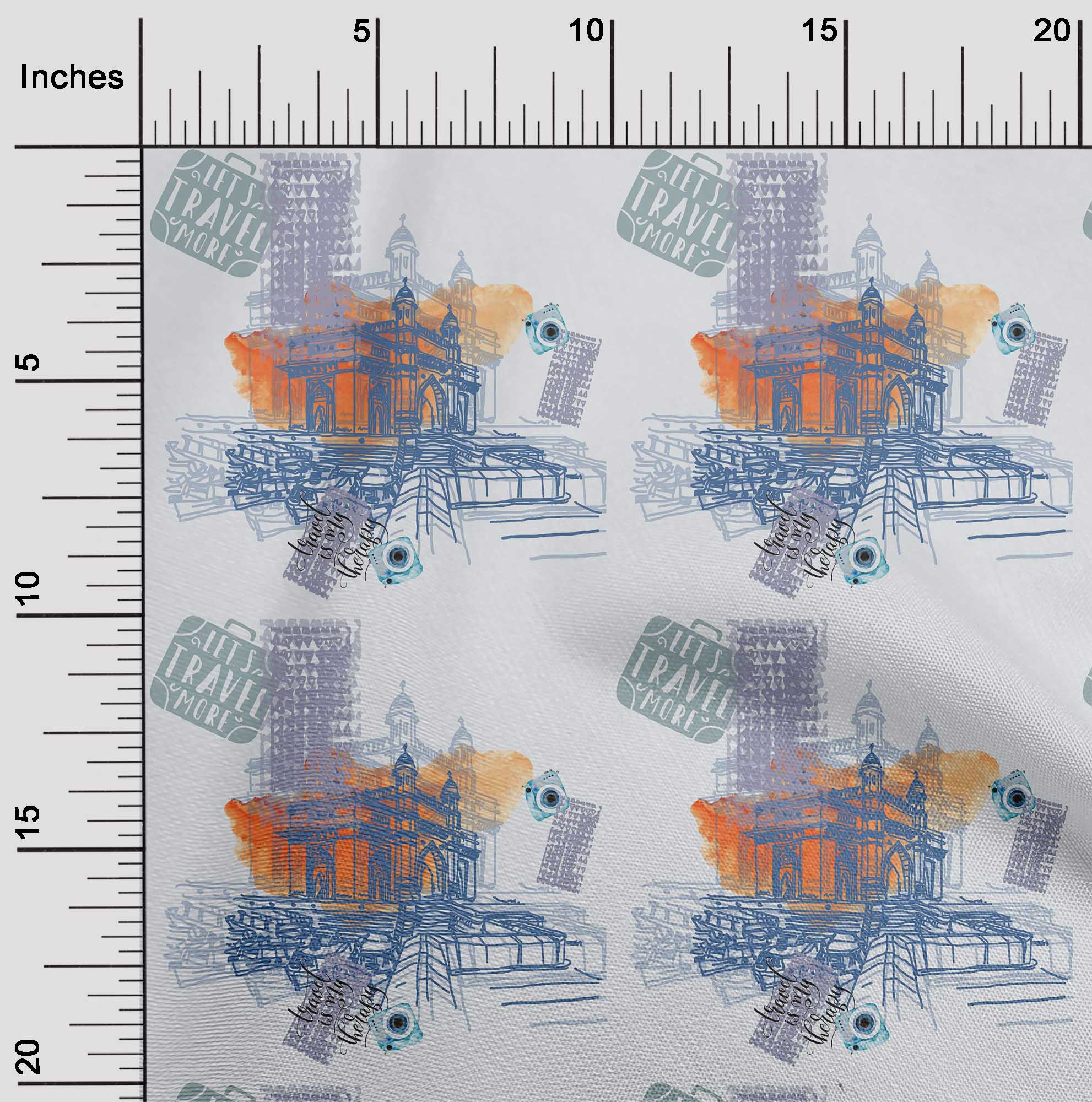 

OneOone Cotton Flex Grey Fabric Monument|Тканина для подорожей з фотоапаратом і портфелем для пошиття друкованої тканини для рукоділля у дворі 40 дюймів 42 Inch Wide - Viscose Chiffon помаранчевий