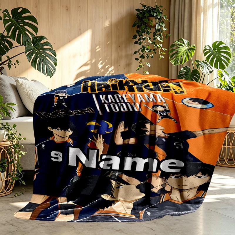 Custom Name Personalized Haikyu Print Blanket, Home Decor, Bedroom, Sofa, Camping, Couch, Gifts for Birthday ChristmasEnthusiasts