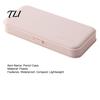 Compact Writing Instrument Holder 2Pcs Simple Pencil Case for Students, Plastic Slim Design Stationery Storage with Multiple Compartments, Lightweight