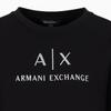 Armani Exchange SS24 Logo Embroidered Round Neck Long Sleeve Sweatshirt Women Sweatshirt Black 3DYMAA-YJ68Z-1200