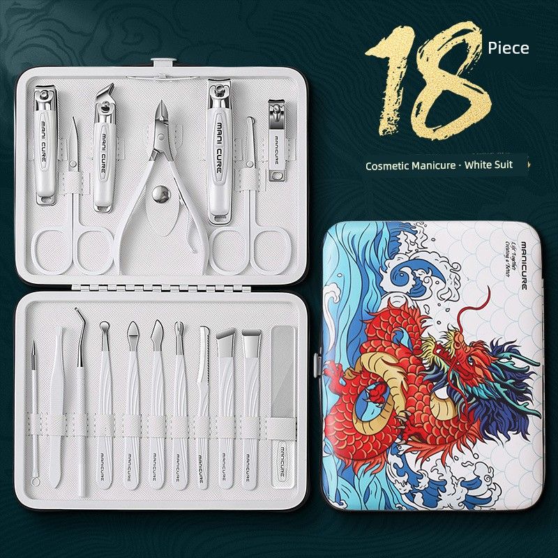 Nail Clippers Suit Nail Scissors For Home Unisex Special Use Pedicure Tools Nail Clipper Pliers Original Manicure 18-Piece Set
