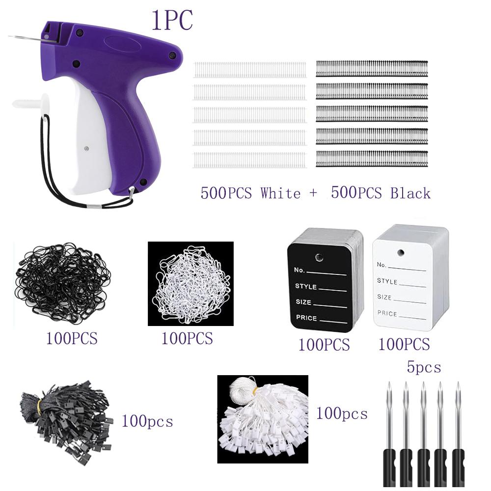 

Tagging Gun Clothes Garment Tag Attacher Kit with Needles Standard Plastic Barbs Fasteners Hang Label Strings for Clothing