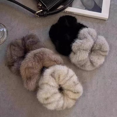 Autumn Winter Versatile Plush Hair Rope For Women Exquisite Simulation Mink Headband Scrunchies  Hair Accessories Gifts
