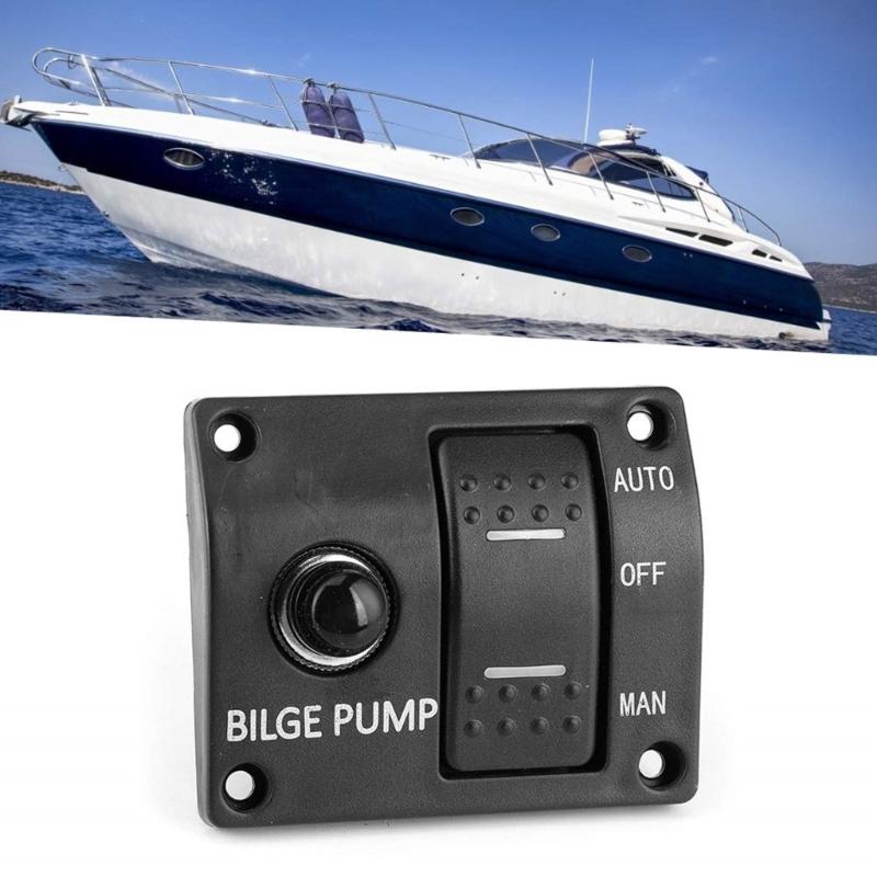 Upgrades Bilge Pump Switch Panel 3 Way 12V/24V Marine Switch Panel Water Pump Control Button Switch Fishing Boat Switch