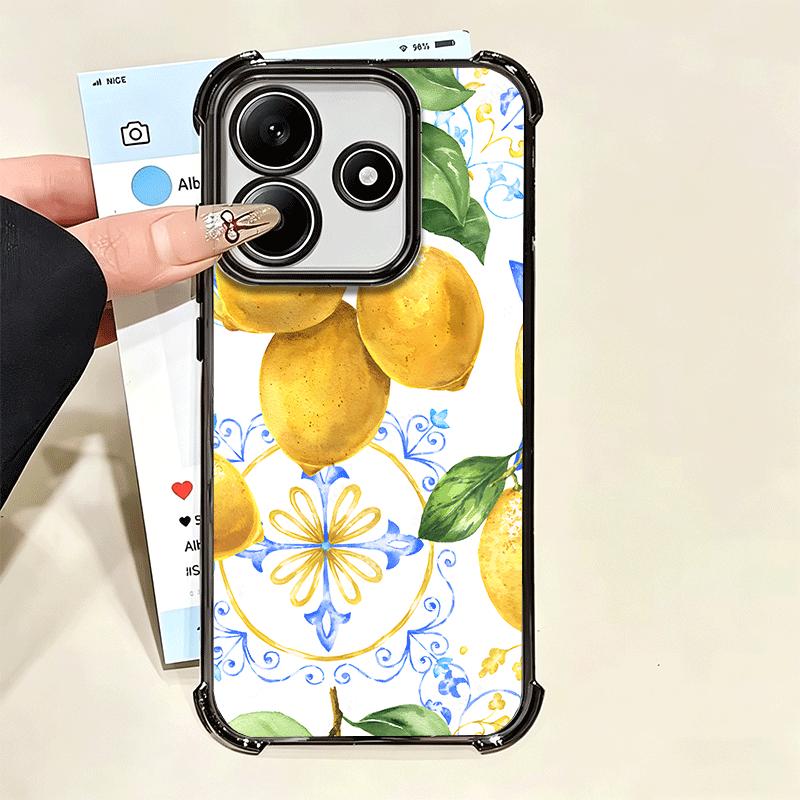 Summer Fruits Lemon Soft Phone Case For Xiaomi Poco X7 X8 Pro Max X6 X5 X3 F8 Ultra F7 M8 M7 M5S Redmi 15C 15A 15 14C 13C 12C 13