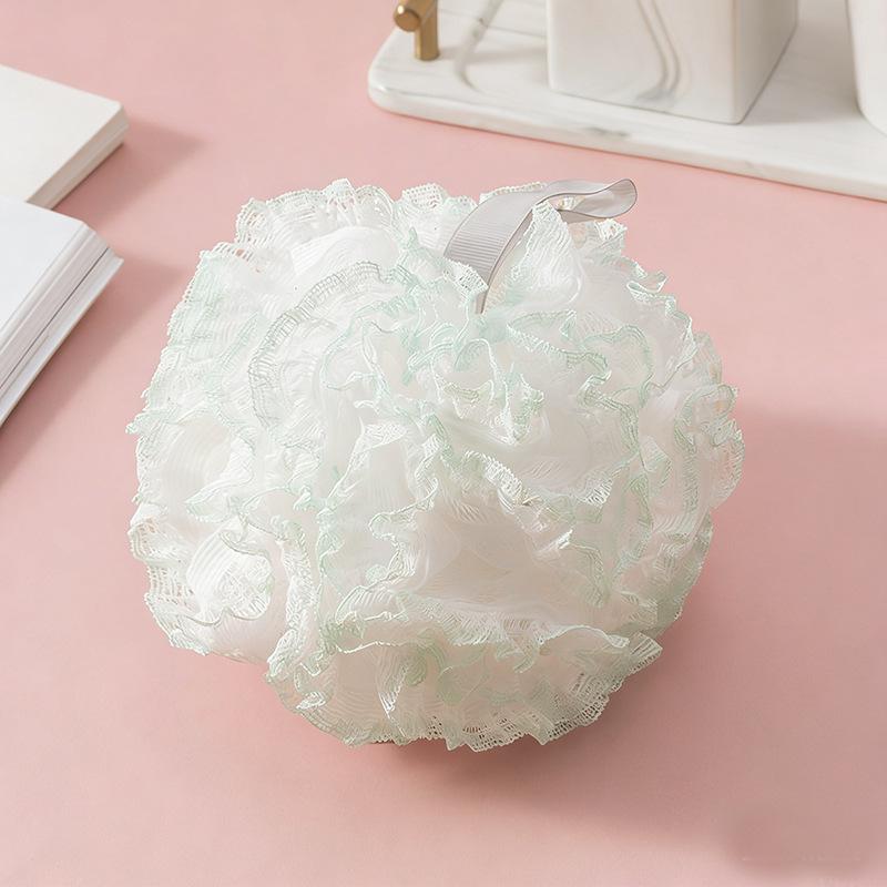 Xiaohongshu Super Soft Lace Bath Sponge - Large, Non-Shedding, Lathering Scrub Ball for Shower