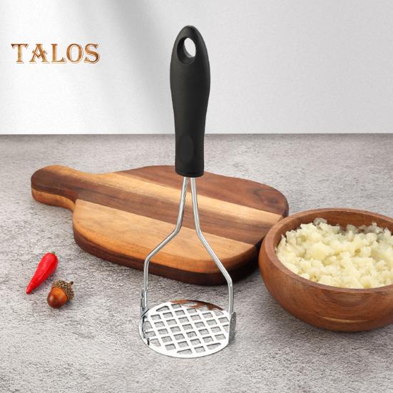 1/2Pcs Potato Masher Set Stainless Steel Potato Press Professional Integrated Honeycomb Design Food-Grade Kitchen Utensil for Vegetable Fruit Melon