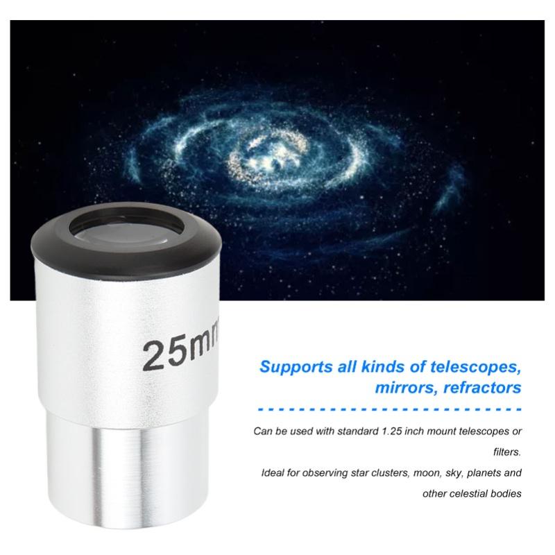 1.25 Inch Telescope Eyepiece 25mm Focal Length Eyepiece Astronomical Telescope Accessory For Observing Moon Sky Planets