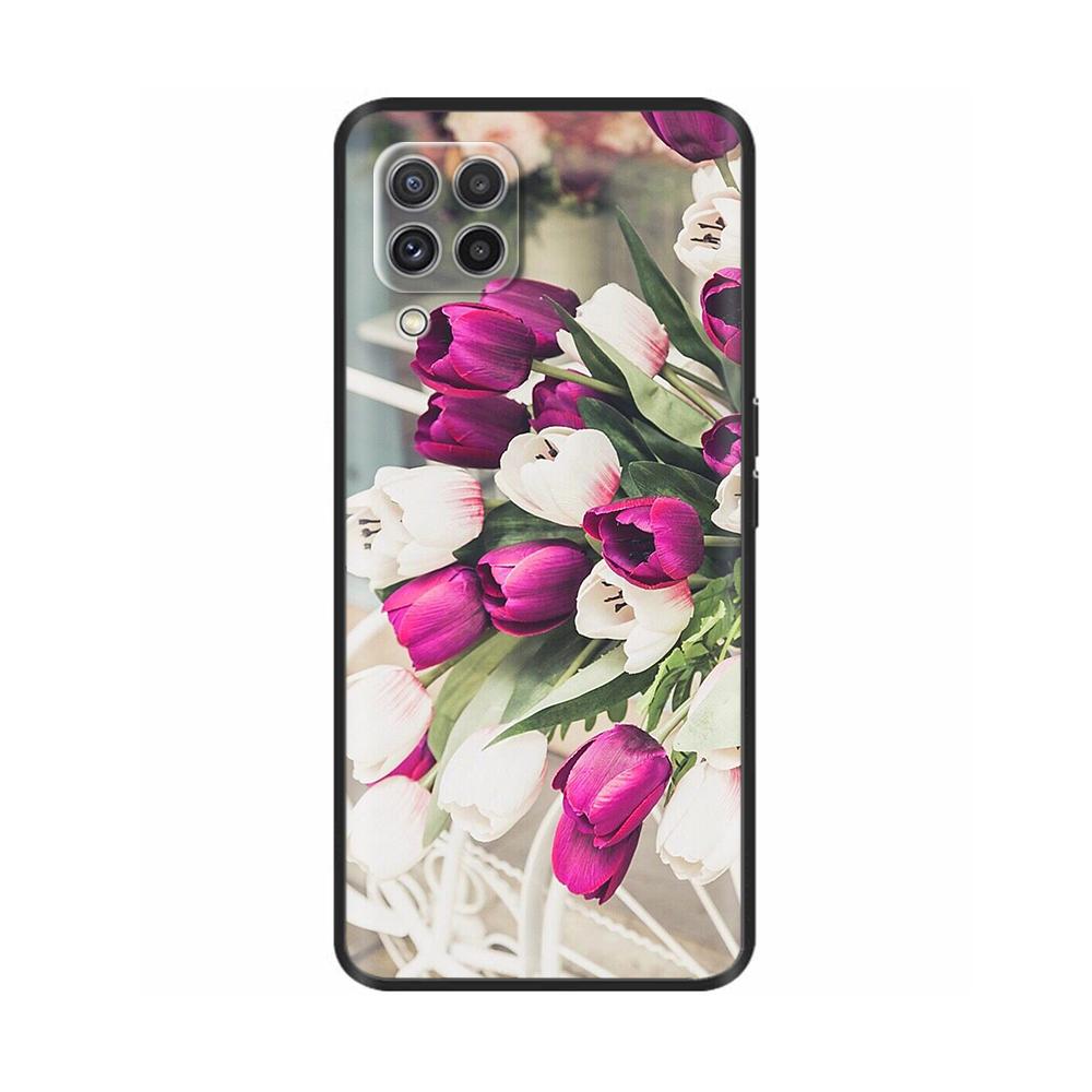 Per Samsung Galaxy A12 Custodia Verniciata Morbido Silicone Liquido Protezione Fotocamera Copri Telefono Per Samsung M12 F12 A 12 Galaxy M12 Fundas