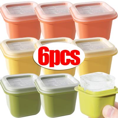 6/1PCS Mini Ice Cube Maker Square Ice Hockey Mold Jelly Pudding Yogurt Ice Cube Mould Reusable Freezing Gadget For Whiskey Drink