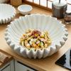 Decorative Bowl Fruit Bowl Decorative Tray Ruffle Scallops Bowl for Home Decors Handicraft Bowl Stylish Key Bowl Gift