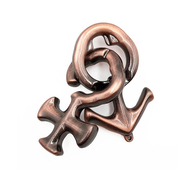 Metal 3D Jigsaw Puzzle Solving Toys Puzzle Unlocking Ring Buckle Children Adult Puzzle Games Leisure Puzzle Games