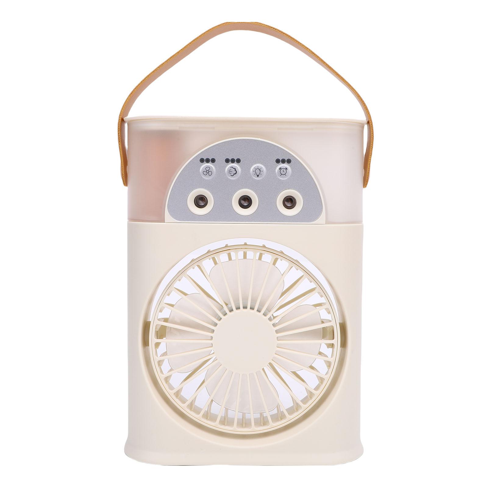 

Portable Air Conditioner Fan Quiet 4000mAh Rechargeable USB Personal Air Cooler with 3 Speeds 3 Spray Nozzles for Home