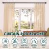 8Pcs Iron Adjustable Curtain Rod Bracket Rust Resistant Quick Mounting Drapery Rod Wall Holder for Home Living Room Bedroom