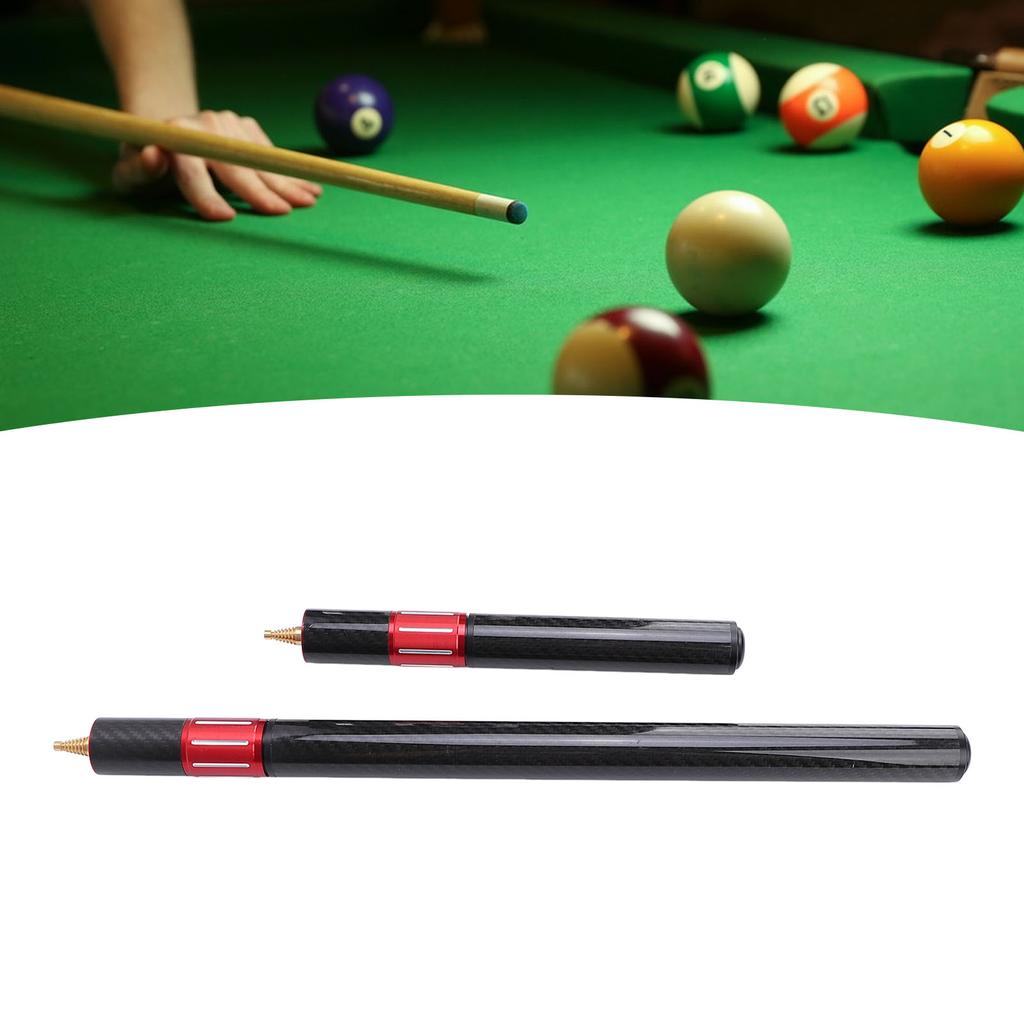 2PCS Pool Cue Extension Retractable Snooker Cue Extender Carbon Fiber Aluminium Alloy Billiard Acces