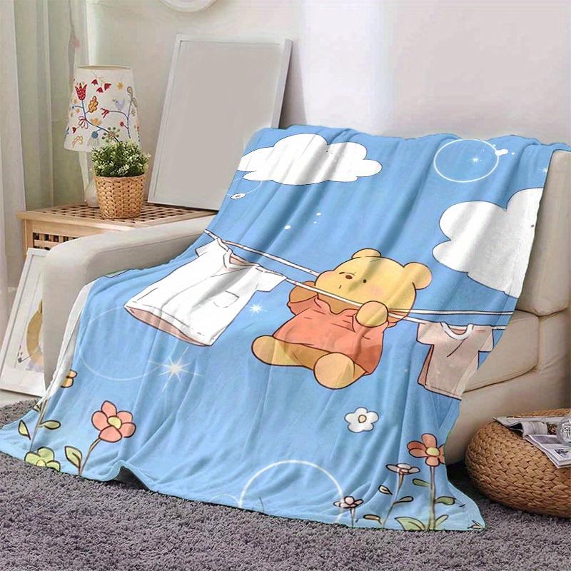 

1pc Pooh Bear Blanket Cute Home Decor for Couch, Bed, Travel, Camping 80cmx120cm