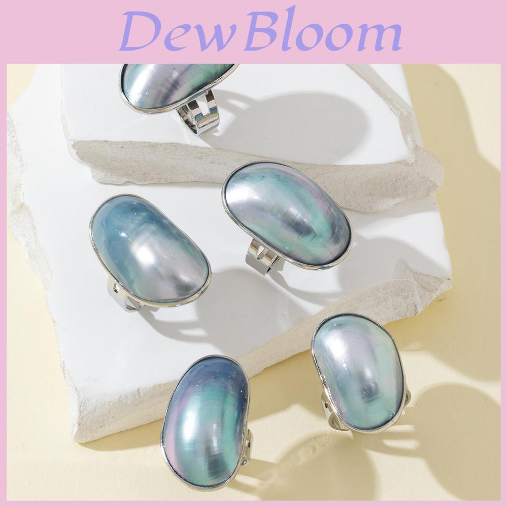 Schelp Open Ring Uniseks Verstelbare Sieraden Met Gegalvaniseerde Afwerking Voor Zomer Mode