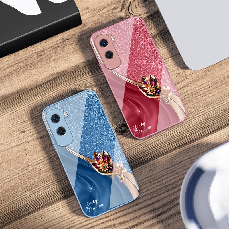 Colorful gemstone pattern For Honor 30 50 50SE 70 Pro 90 200 200Pro Magic 4 5 7 Lite X9c Smart X50i Plus X9 X30 Glass Phone Case