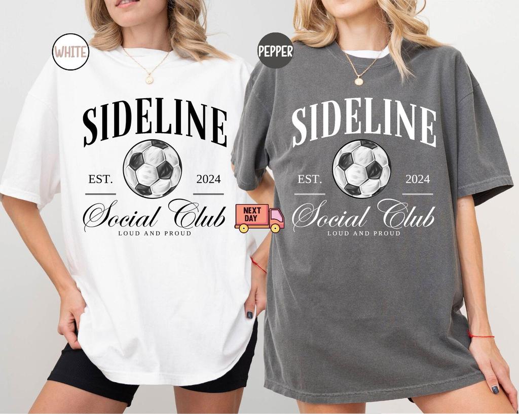 Comfort Colors® Soccer Social Club Shirt,Soccer Mom Shirt, Sideline Social Club Shirt Cute Soccer Mama Shirt,Mothers day,Gift For Soccer Mom