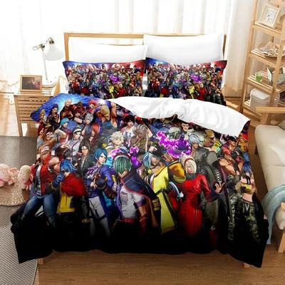 Anime The King Of Fighter Bedding Set Single Twin Double Queen King Cal King Size Bed Linen Set