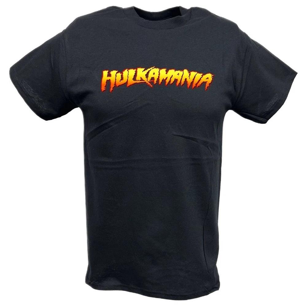 HulkaUnisexia Hulk Hogan Fire Logo Black Tshirt M