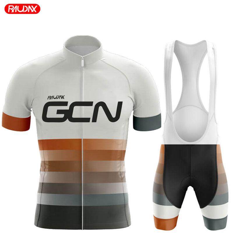 2025 Raudax GCN Team Summer Short Sleeve Cycling Jersey Set Breathable Mountain Bike Cycling Clothing Maílllot Ciclismo Hombre