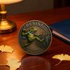 Yousheng Portland Frog Coin Frog Wearing Blue Scarf Metal Coin Collectible Inspirational Resist Engraved Challenge Coin Gift for Inspiration Support