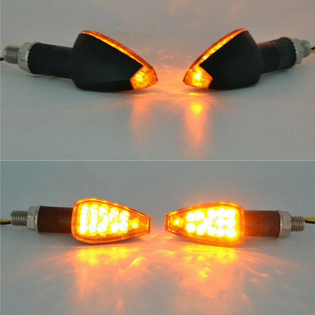 1 Pair Universal 12V Motorcycle LED Turn Signal Indicator Lights Blinker Lamp for Motorbike Scooter Quad Dirt Bike