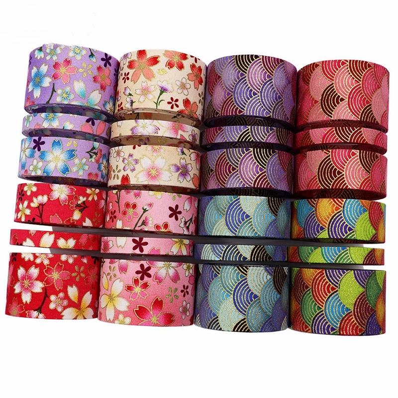 1m Flowers Ribbon Press Cloth Strip DIY Handmade Materials Headwear Hair Bows Clothing Shoes Hats Crafts