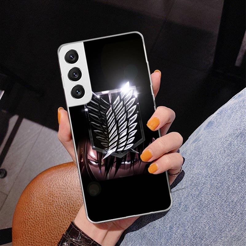 Attack Levi Phone Case For Samsung Galaxy S24 S25 Edge S26 Ultra S23 S22 S21 Plus S20 FE + Personalized Print Cover Galaxy S24 S