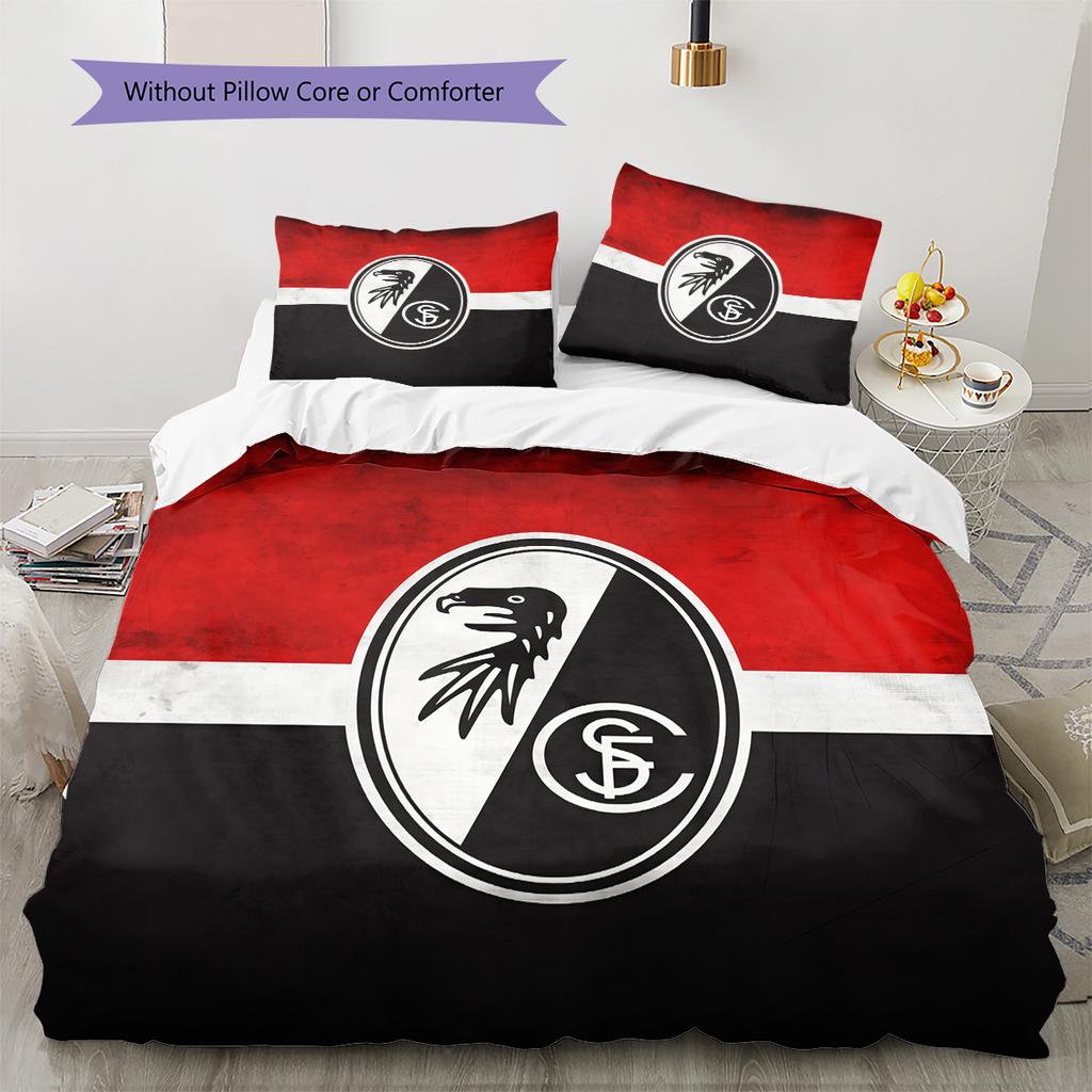 Set Copripiumino Trapuntato Modello SC Freiburg Decorazione per la Casa Regalo (1 * copripiumino + 2 * federe senza imbottitura)