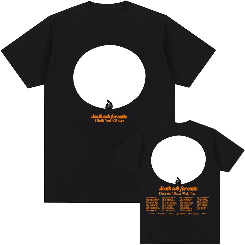 

I Built You A Tower World Tour 2026 T-shirt Death Cab for Cutie Band Design Tshirt Short Sleeve Summer Men/Women Tees Print Tops Anime T-shirt XS