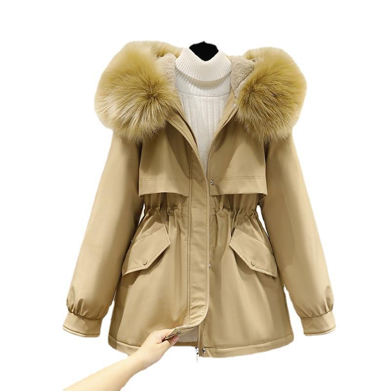 Winter Slim Parker Thickened Cotton-padded Women's Coat