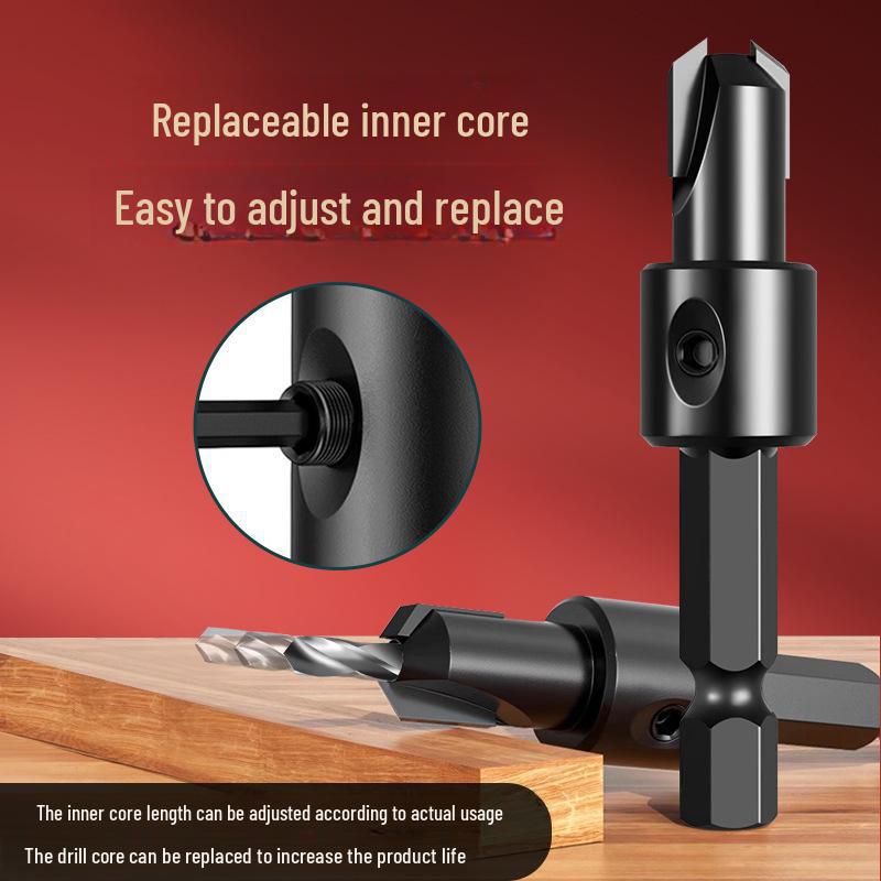 Tiangong Hex Shank 90° Countersink Drill Bit for Flat Bottom Self-Tapping Screws