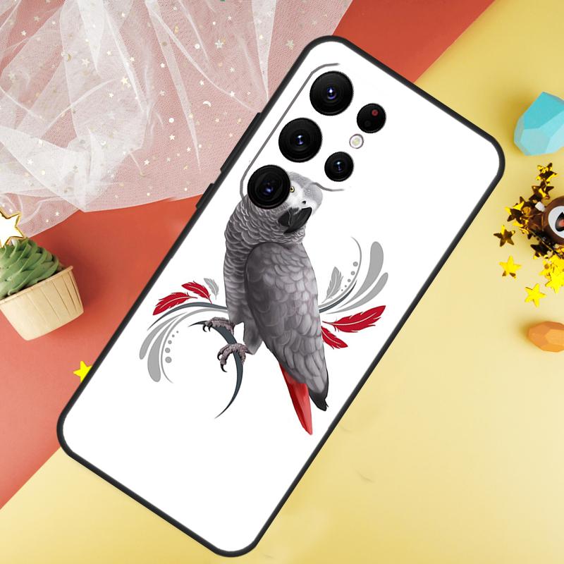 African Grey Parrot Phone Case For Samsung Galaxy S26 S25 S24 S21 S20 S22 S23 Ultra S10 Plus S25 FE Cover Coque