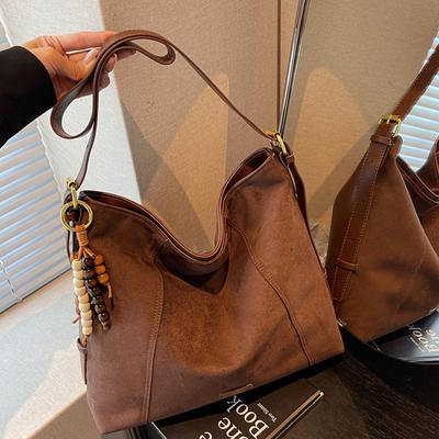 Retro Large-capacity Tote Bag Women's Autumn New Simple High-value Shoulder Messenger Bag