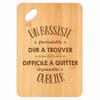Cutting Board / Appetizer Tray - PLANETEE - A Formidable Bassist - Engraved Bamboo - 30x20x1 Cm - Hole 24 Mm