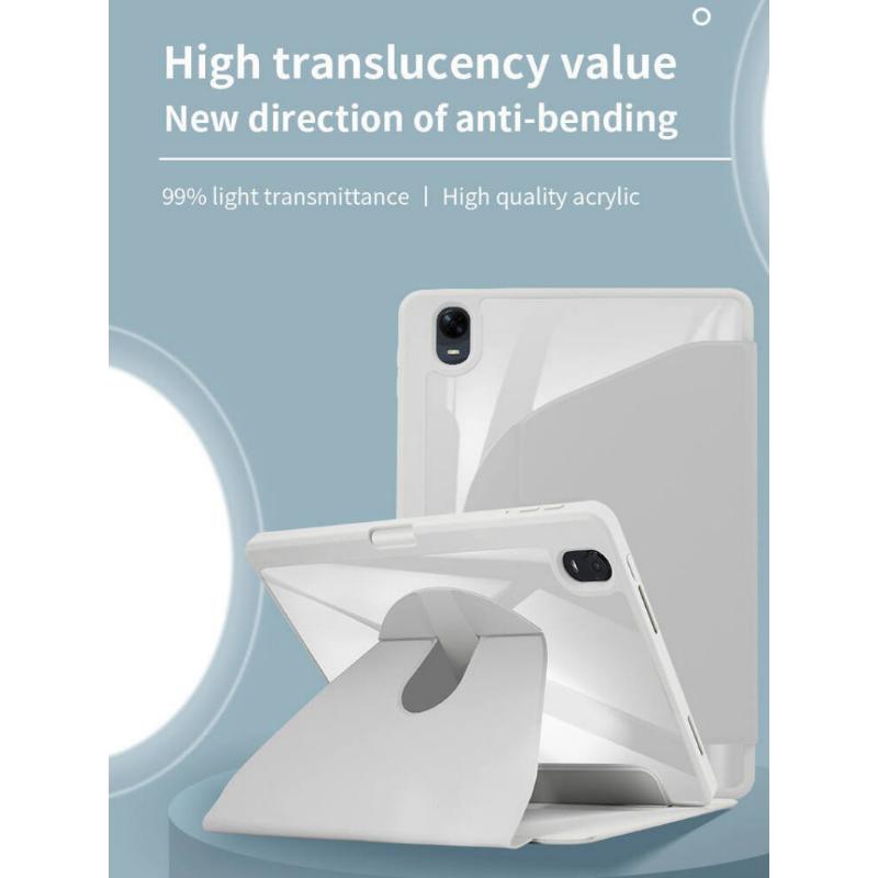 Obrót o 360 stopni dla Oppo Pad Air 10,36 11,0-calowego, odpornego na wstrząsy inteligentnego etui z podstawką z pojemnikiem na ołówek Przezroczysta tylna pokrywa Oppo Pad 11,0-calowego etui na tablet 2022