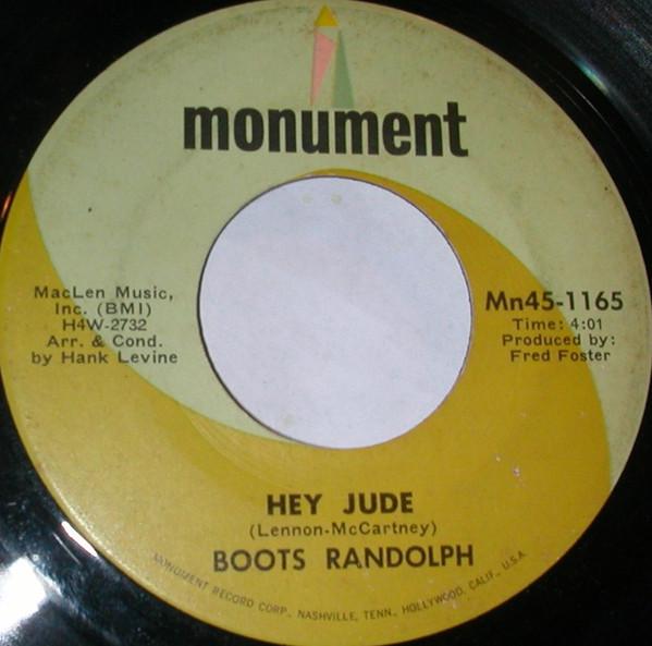 

7inch Record BOOTS RANDOLPH - Hey Jude MN451165 Monument 1974 US Jazz Used