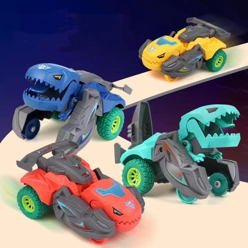 Kouzlo Děti Dino Auto Posuvné Transformace Kluci Dárky Hračka Setrvačná deformace Dinosaurus Auto Auto