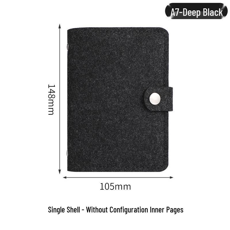 A7 Felt Pocket Book: Portable, Stylish Notebook for Girls – Grid, Blank, and Lined for Financial Management Diary.