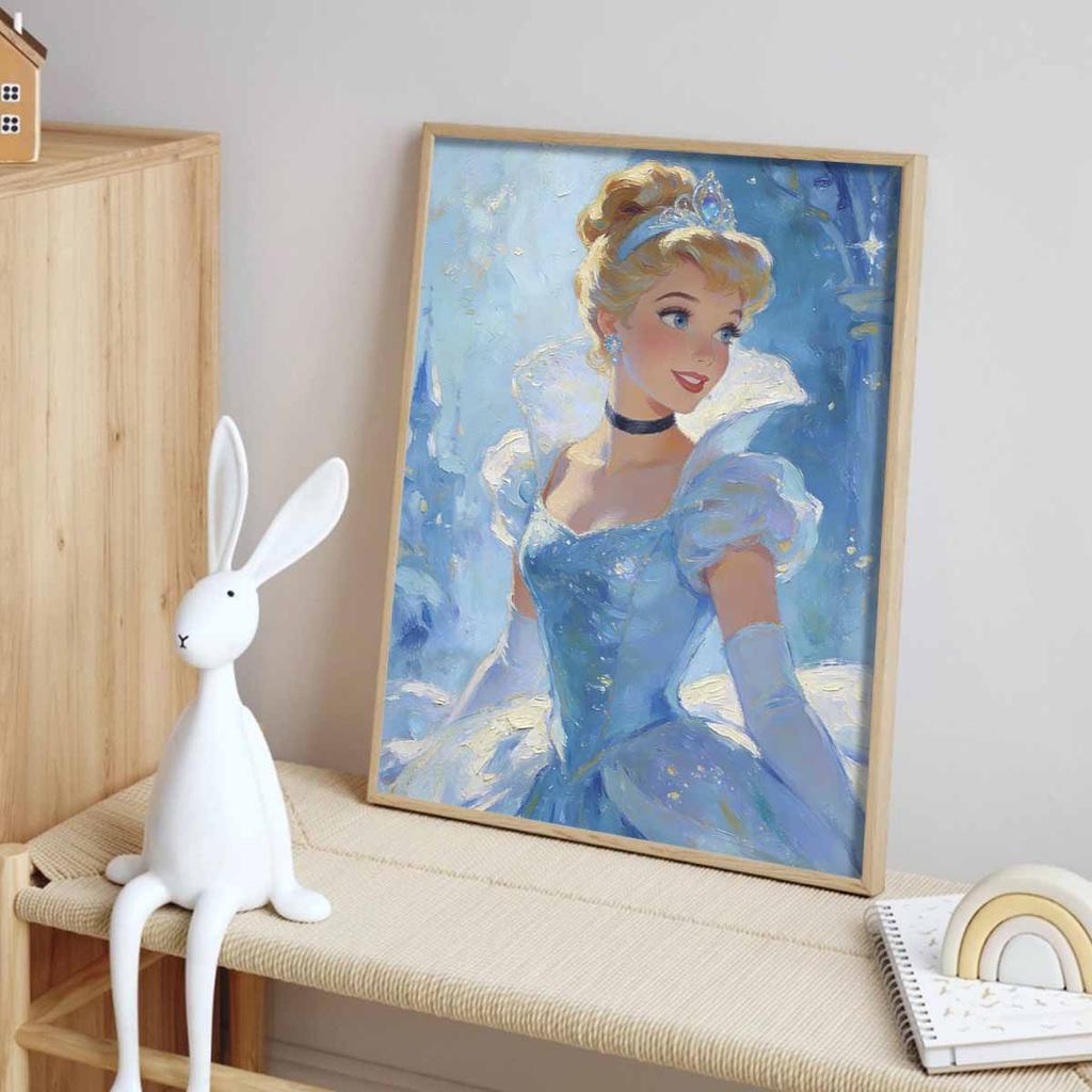 Disney Cinderella Diamond Painted Mosaic Art Painting Kit Handmade DIY Gift Home Decor
