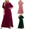 Autumn Winter New Women's Clothing Velvet Tiered Ruffles Sleeve Dress Women