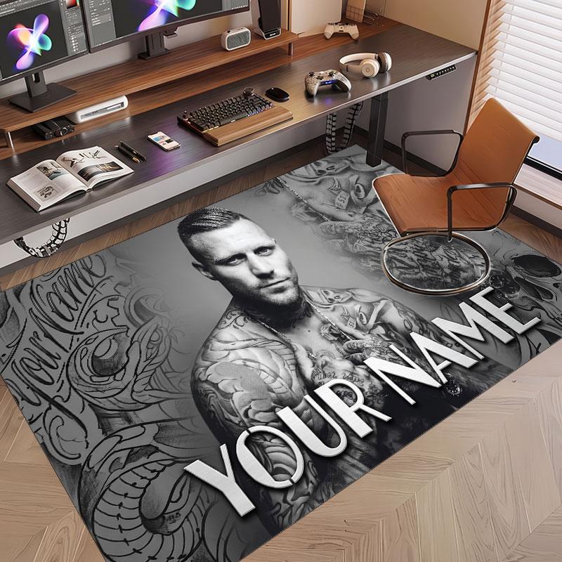 Custom Name Crystal Velvet Rug,Kontra K Comfortable Anti Slip Floor Mat For Room Decoration