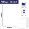 L LIKED 4"x6" Blank Removable Labels for Storage B, No Residue Handwritten Stickers for Boxes and Cases (150 Labels)